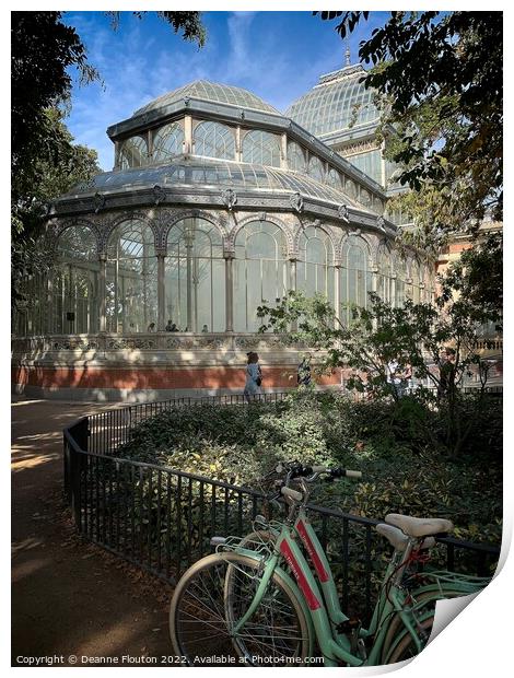 A Glass House Oasis in Madrid Print by Deanne Flouton