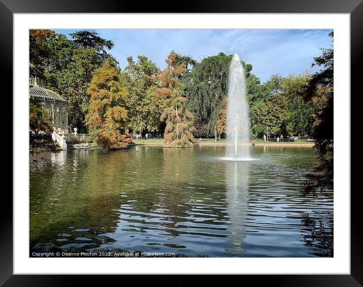 Tranquil Oasis in Madrid Framed Mounted Print by Deanne Flouton