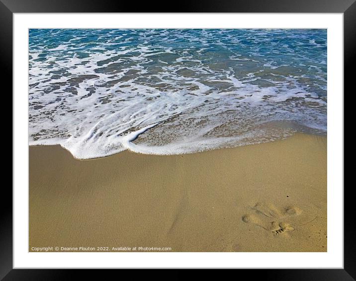 Vanishing Memory in the Waves Menorca Spain Framed Mounted Print by Deanne Flouton