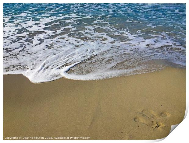 Vanishing Memory in the Waves Menorca Spain Print by Deanne Flouton