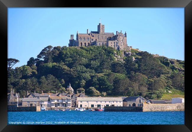 St Michaels Mount, Penzance, Cornwall Framed Print by Simon Marlow