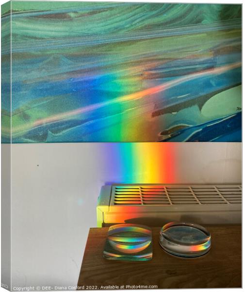 Todays prism rays enhance prisms of years ago Canvas Print by DEE- Diana Cosford