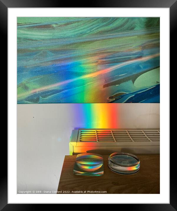 Todays prism rays enhance prisms of years ago Framed Mounted Print by DEE- Diana Cosford