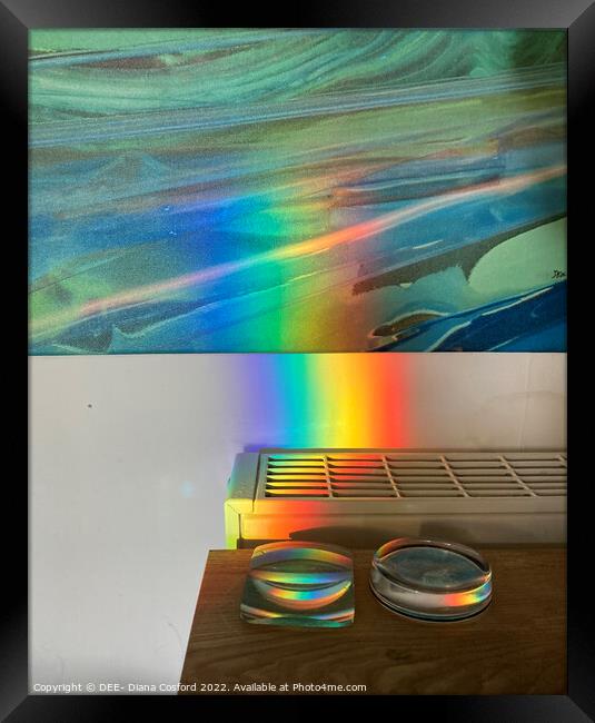 Todays prism rays enhance prisms of years ago Framed Print by DEE- Diana Cosford