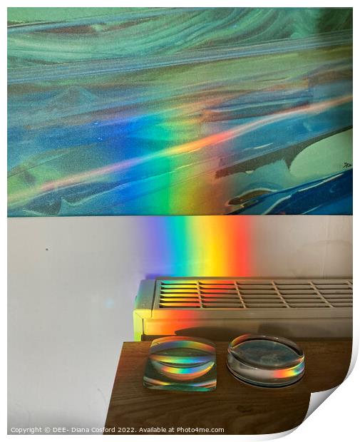 Todays prism rays enhance prisms of years ago Print by DEE- Diana Cosford