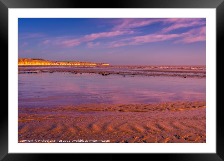Low Tide - North Beach, Bridlington Framed Mounted Print by Michael Shannon