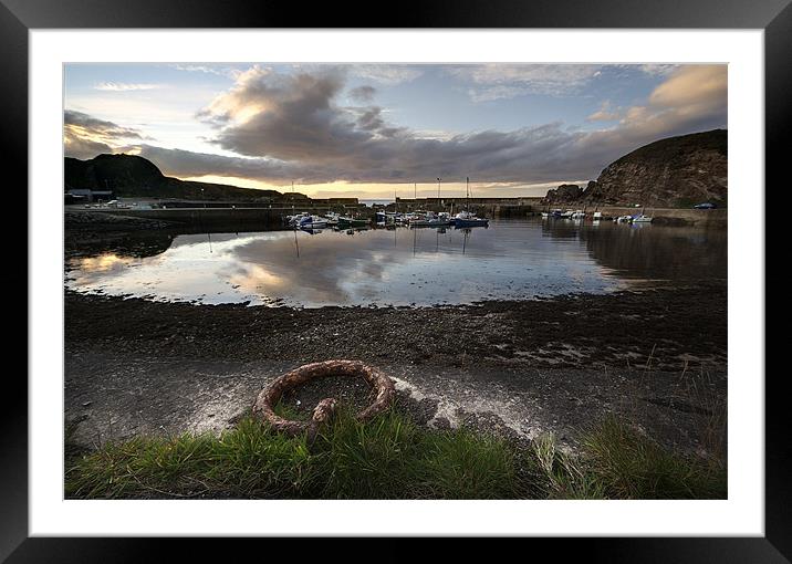 Findochty Harbour Framed Mounted Print by Wayne Molyneux