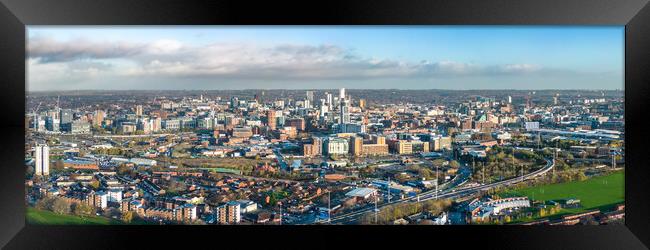Leeds City Panorama Framed Print by Apollo Aerial Photography
