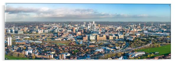 Leeds City Panorama Acrylic by Apollo Aerial Photography