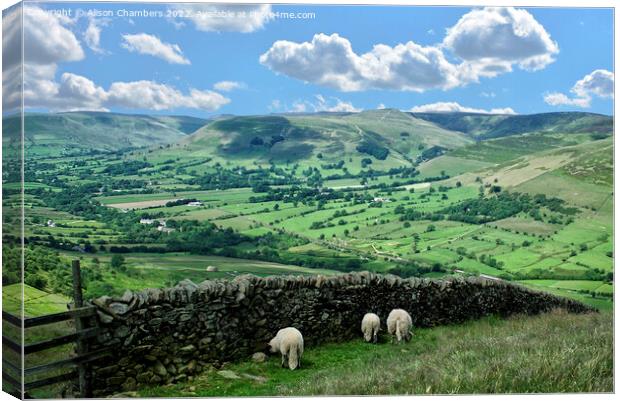 Vale Of Edale Canvas Print by Alison Chambers