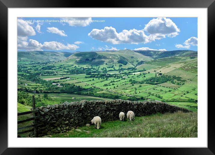 Vale Of Edale Framed Mounted Print by Alison Chambers
