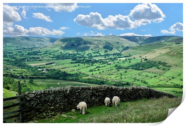 Vale Of Edale Print by Alison Chambers