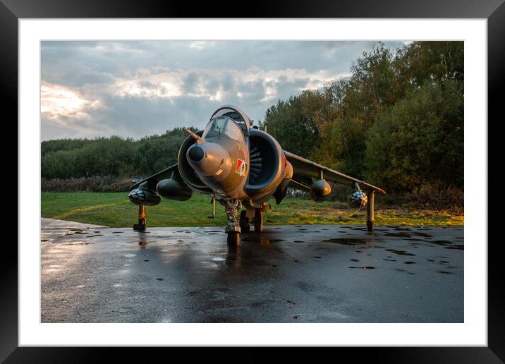 Hawker Harrier GR3 XV748 Framed Mounted Print by J Biggadike
