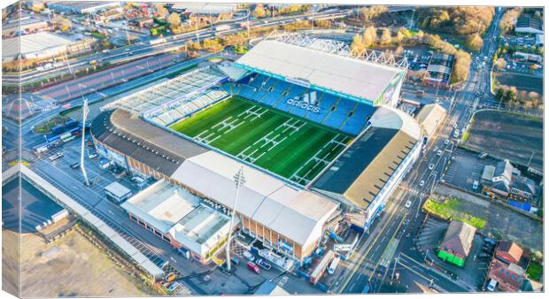 Elland Road From The Air Canvas Print by Apollo Aerial Photography