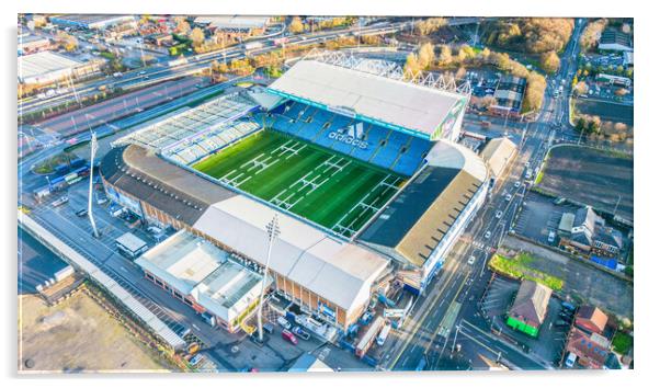 Elland Road From The Air Acrylic by Apollo Aerial Photography