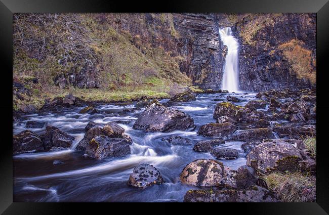 Lealt Falls on the Isle of Skye Framed Print by John Frid