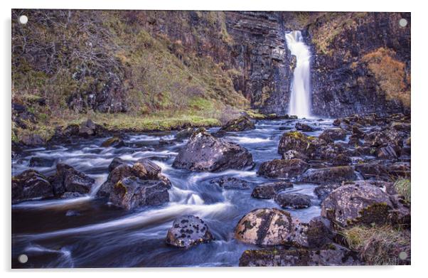 Lealt Falls on the Isle of Skye Acrylic by John Frid