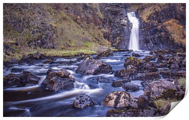 Lealt Falls on the Isle of Skye Print by John Frid