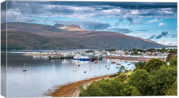 Ullapool and Loch Broom Panorama Canvas Print by John Frid