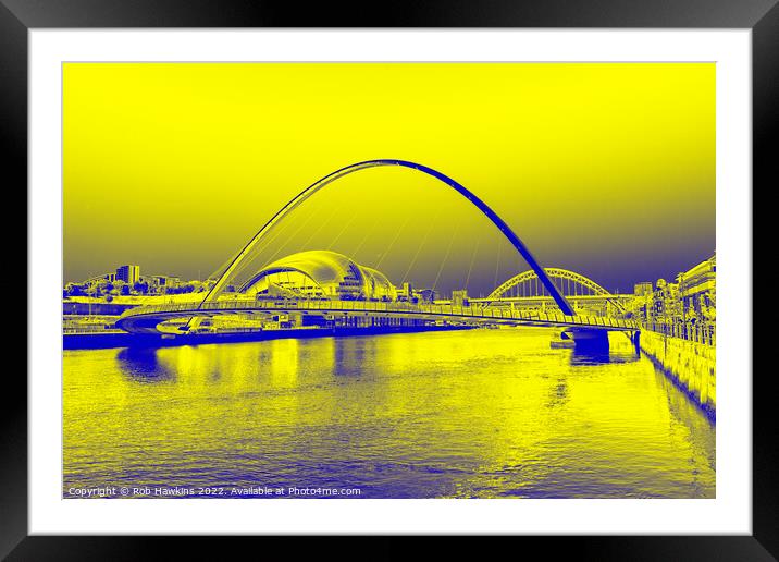 Yellow Tyne  Framed Mounted Print by Rob Hawkins