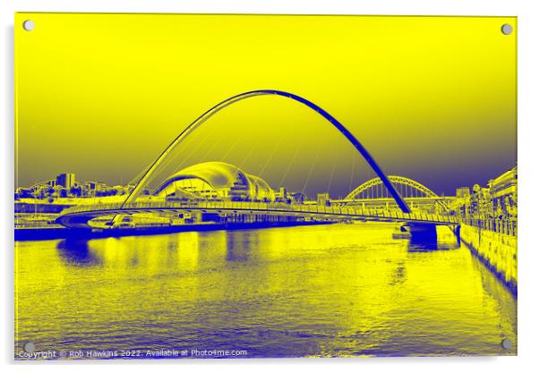 Yellow Tyne  Acrylic by Rob Hawkins