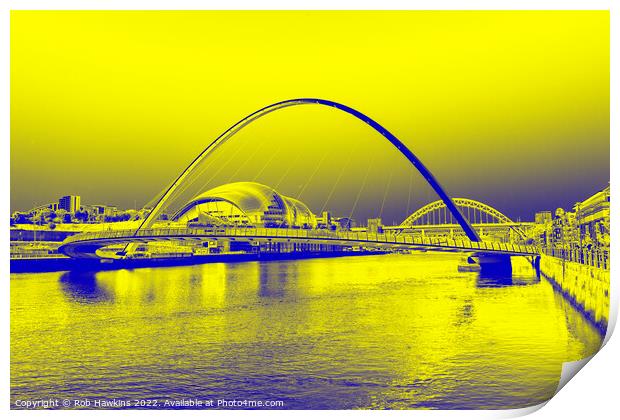 Yellow Tyne  Print by Rob Hawkins
