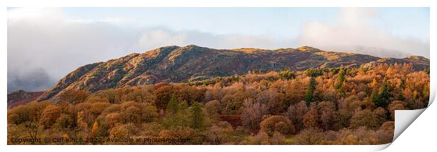 Yewdale Fells Panorama Print by Cliff Kinch
