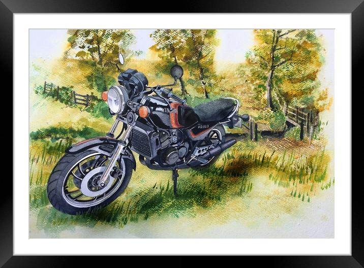 A celebrated motorcycle Framed Mounted Print by John Lowerson