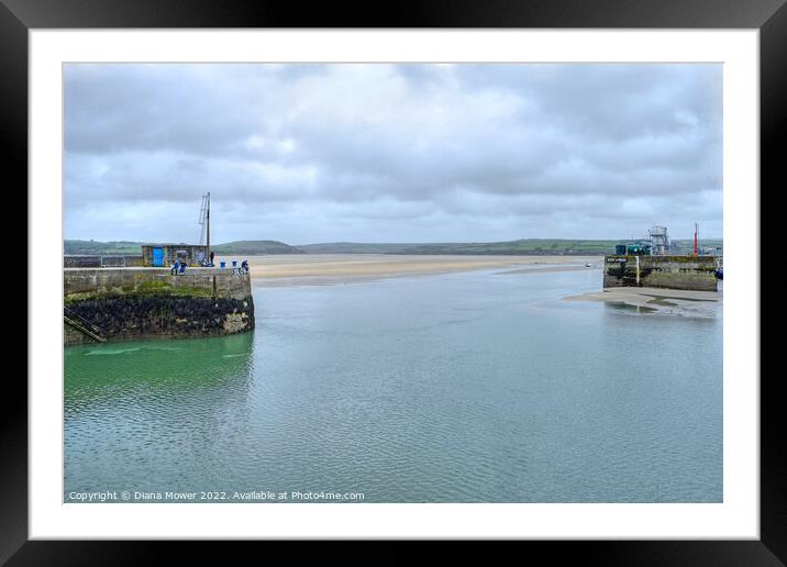 Padstow Harbour Entrance Framed Mounted Print by Diana Mower