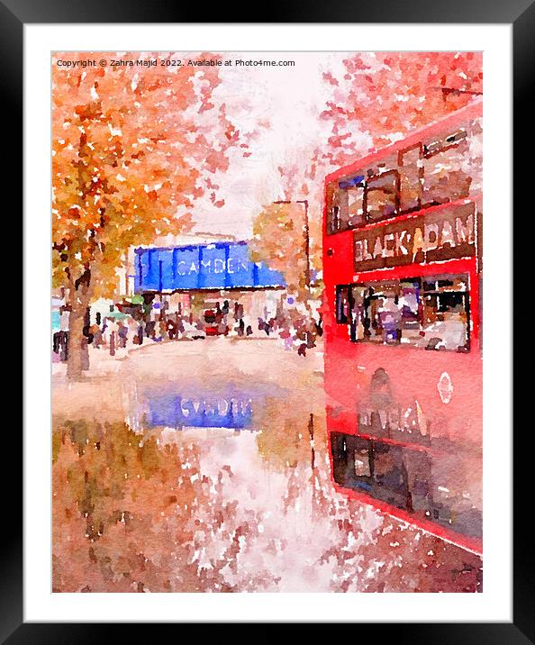 Camden Town in Autumn Framed Mounted Print by Zahra Majid