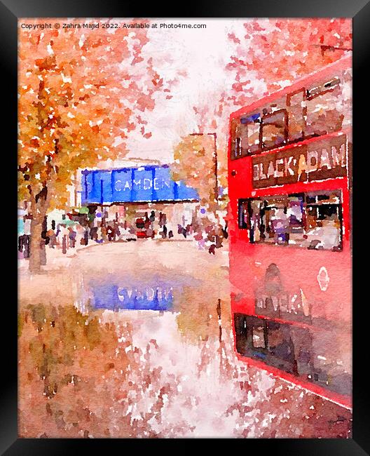 Camden Town in Autumn Framed Print by Zahra Majid