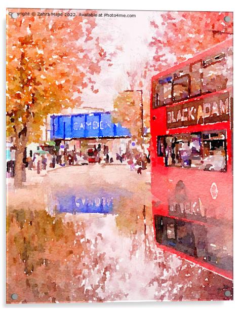 Camden Town in Autumn Acrylic by Zahra Majid