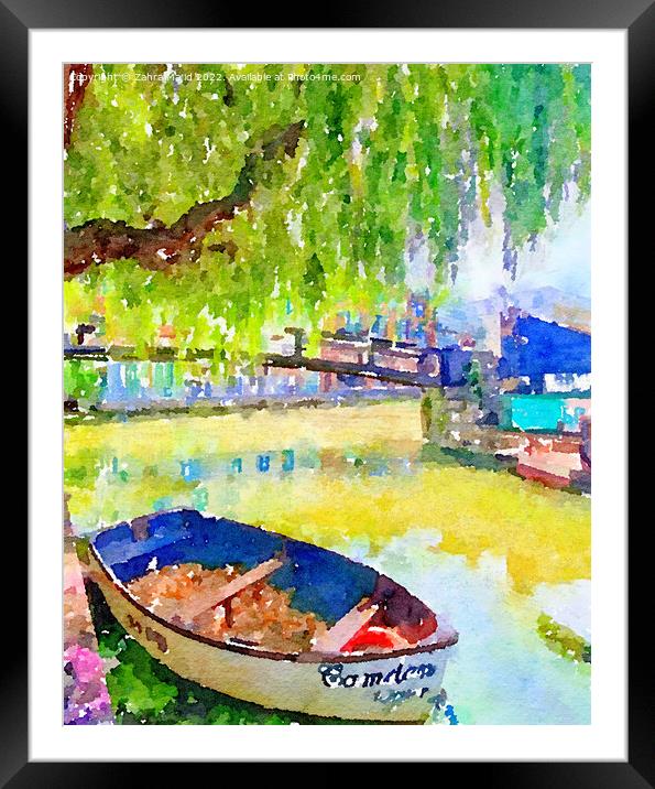 Camden Town in Summer Framed Mounted Print by Zahra Majid