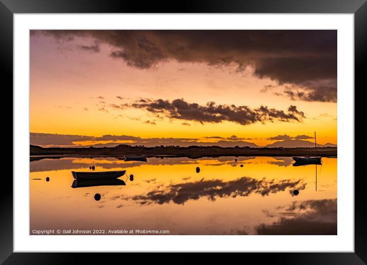 Sunrise at Four Mile Bridge  Framed Mounted Print by Gail Johnson