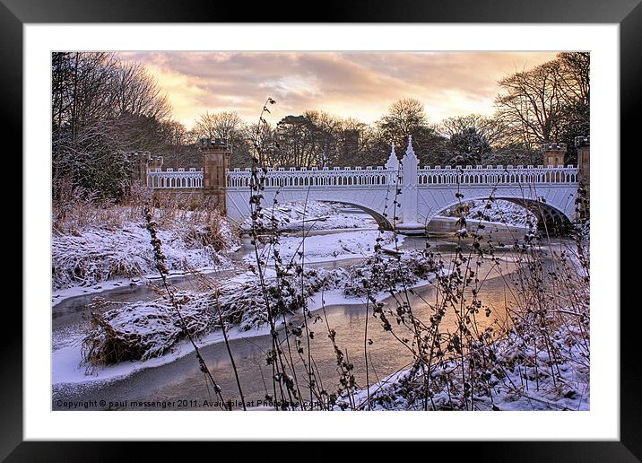 bridge over a river Framed Mounted Print by Paul Messenger