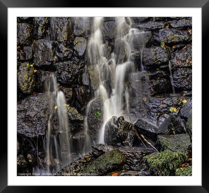 waterfall  Framed Mounted Print by Gail Johnson