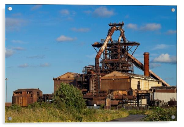 Redcar Steelworks Blast Furnace Acrylic by Martyn Arnold