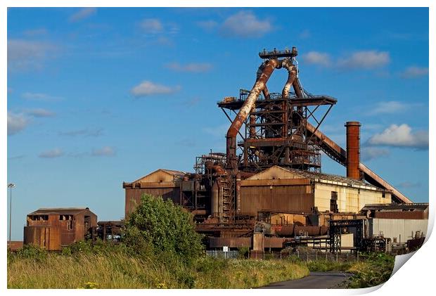 Redcar Steelworks Blast Furnace Print by Martyn Arnold