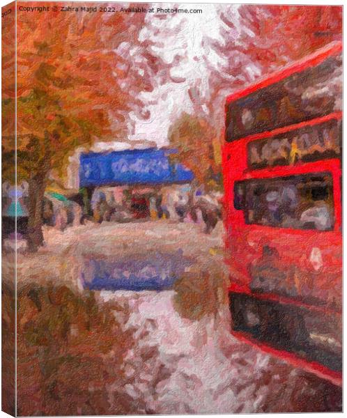 Textured Canvas Effect on Camden Town Canvas Print by Zahra Majid
