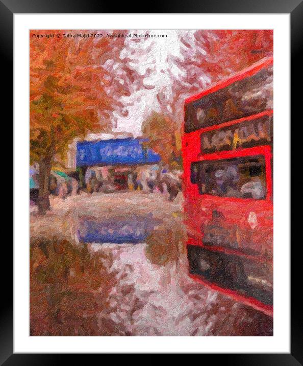 Textured Canvas Effect on Camden Town Framed Mounted Print by Zahra Majid