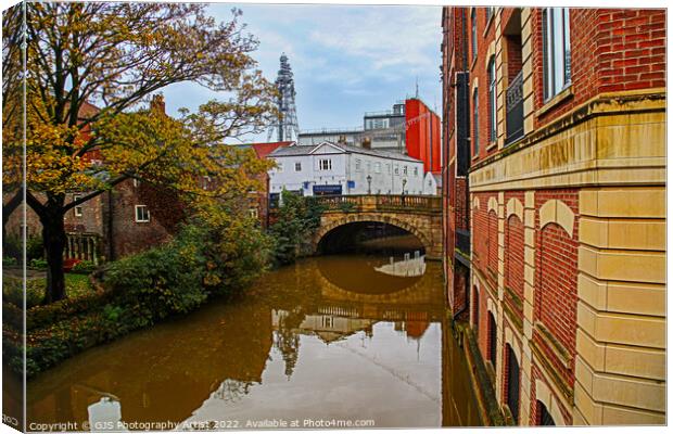 Reflections over the Foss Canvas Print by GJS Photography Artist