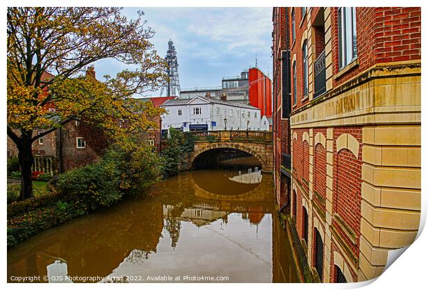 Reflections over the Foss Print by GJS Photography Artist