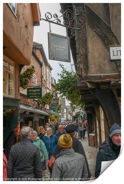 Bustleing down the Shambles Print by GJS Photography Artist