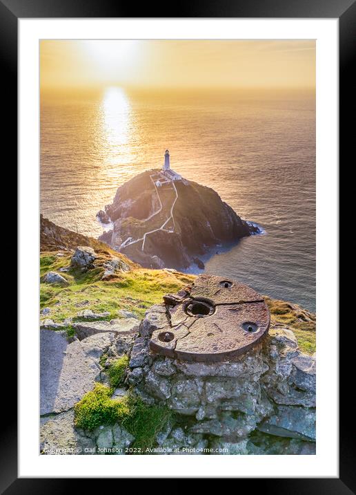 View to South Stack Lighthouse  Framed Mounted Print by Gail Johnson