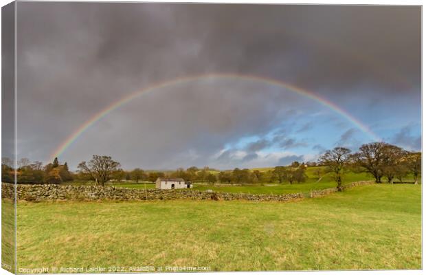 Rainbows over Bowlees, Teesdale Canvas Print by Richard Laidler