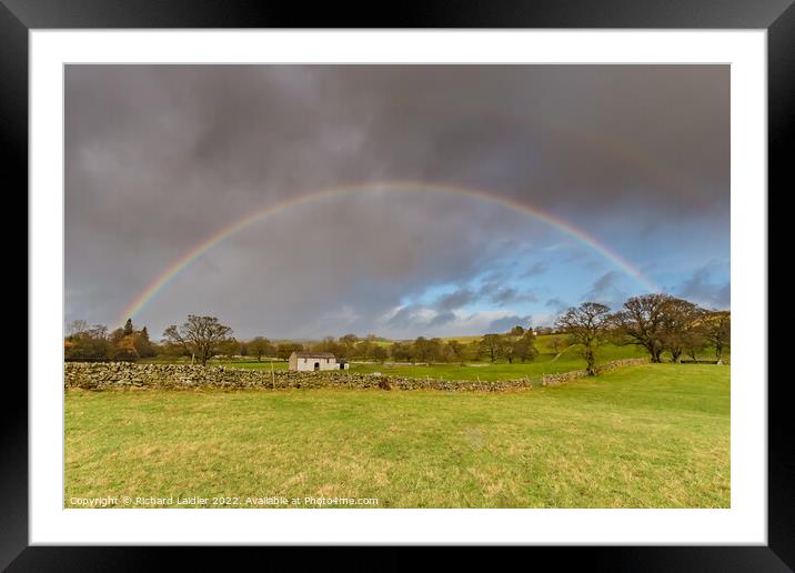 Rainbows over Bowlees, Teesdale Framed Mounted Print by Richard Laidler