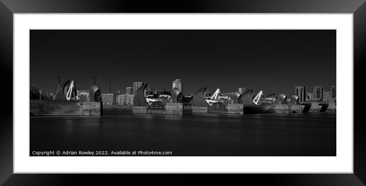 Futuristic Flood Protection Framed Mounted Print by Adrian Rowley