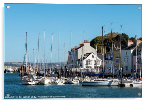 Weymouth Harbour, Dorset Acrylic by Joy Walker