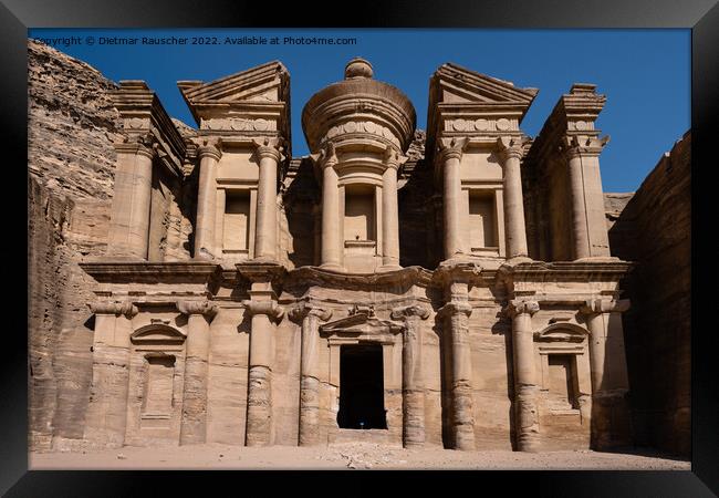 Ad Deir or the Monastery in Petra, Jordan Framed Print by Dietmar Rauscher