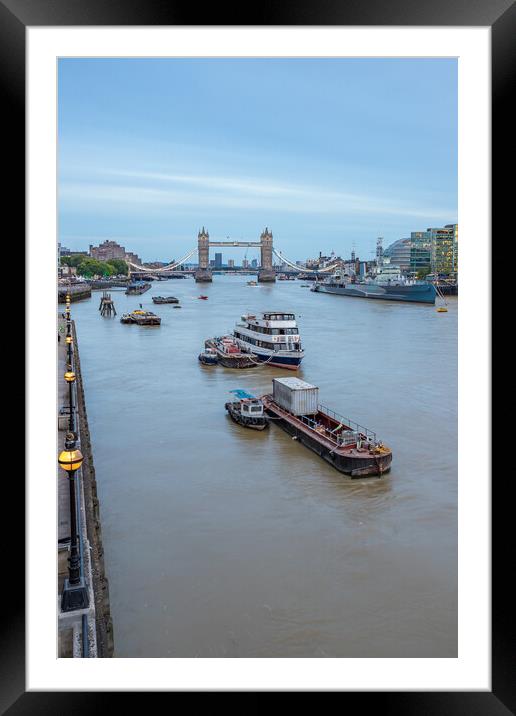 Evening on the River Thames Framed Mounted Print by Jason Wells